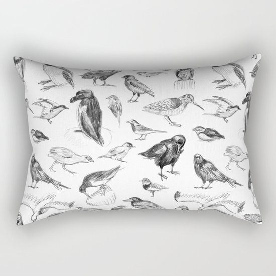 Manx Fauna - (British) Birds Rectangular Pillow