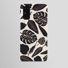 Monstera leaves Black and beige Android Case | Drawing, Botanic, Pinkpastel, Palms, Tropical, Minimalist, Leaves, Botanical, Ink Pen, Digital 