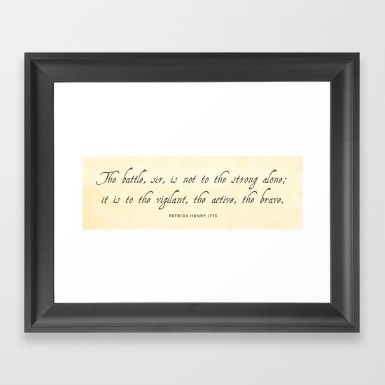 The Battle by Patrick Henry Framed Art Print