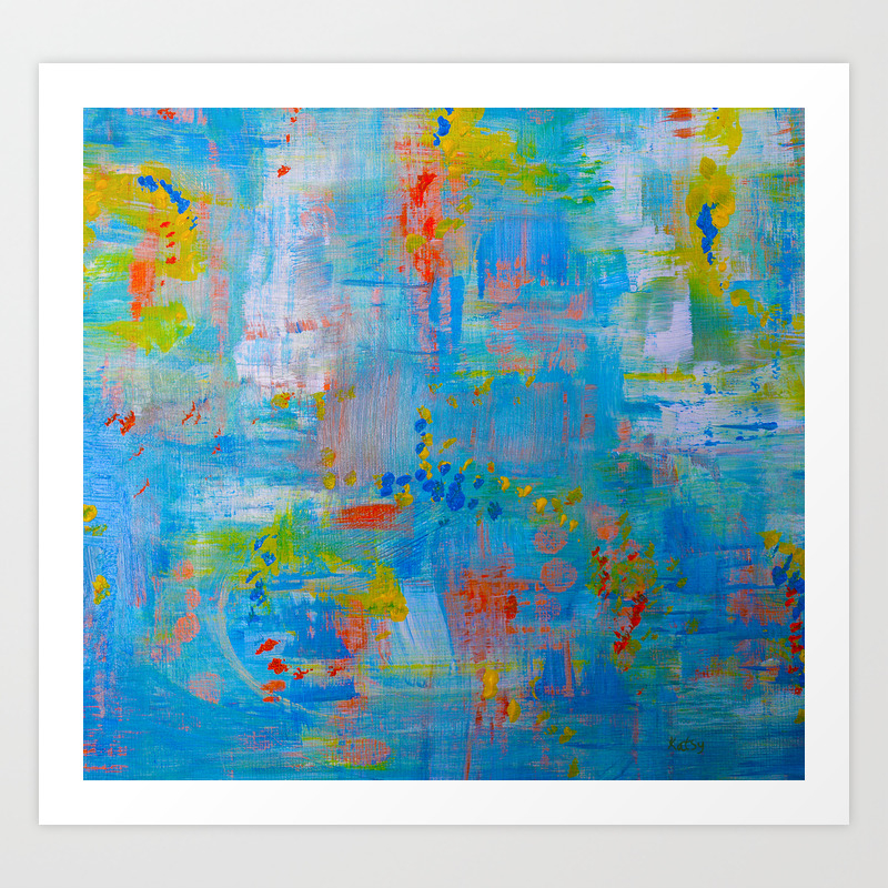 Colorful Abstract Wall Art Vibrant Colors Contemporary Home Decor Art Print By Artbykatsy Society6 В гостях у влада лисовца: colorful abstract wall art vibrant colors contemporary home decor art print by artbykatsy