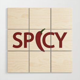 Spicy Typographic Logo Wood Wall Art