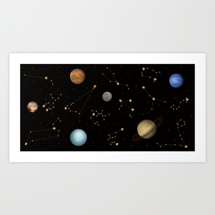 Coffee In Space 3 Art Print