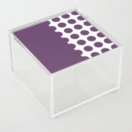 Elegant Dots Polka Dots Circles Spots Purple Violet White Acrylic Box
