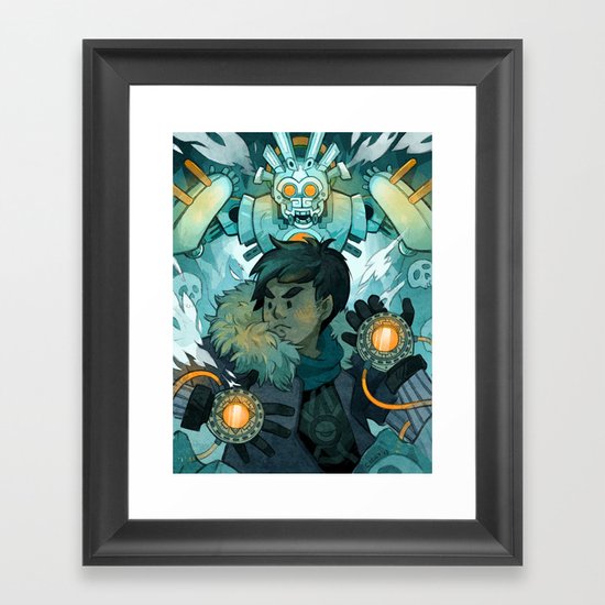 Aztec Gundam Framed Art Print