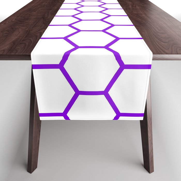 Honeycomb (Violet & White Pattern) Table Runner