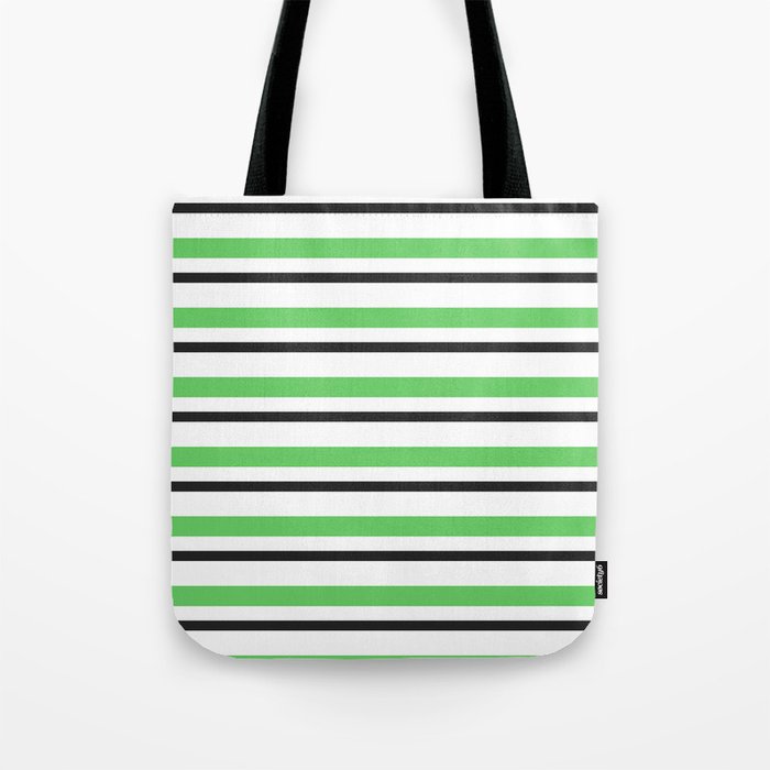 Sunny Green Trendy Modern Lines Collection Tote Bag
