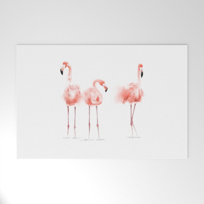 3 Flamingos Welcome Mat