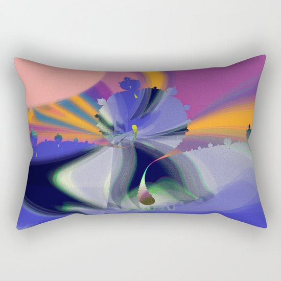 trees around small lake Rectangular Pillow