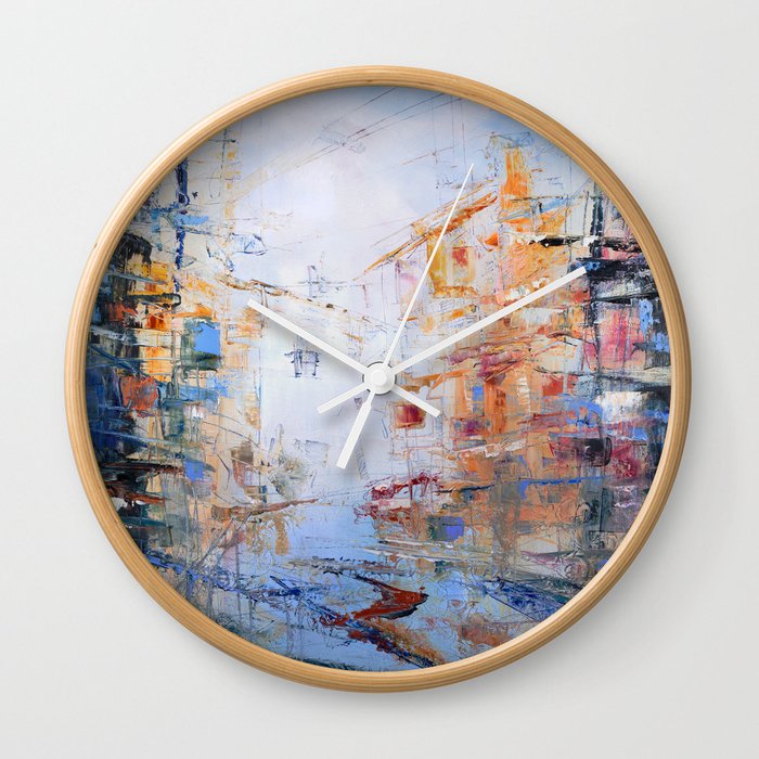 Morning Abstract Wall Clock