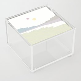 Seashore with twins full moon Acrylic Box