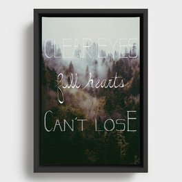 Clear Eyes Full Hearts Can't Lose Framed Canvas