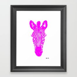 Pink Zebra Framed Art Print