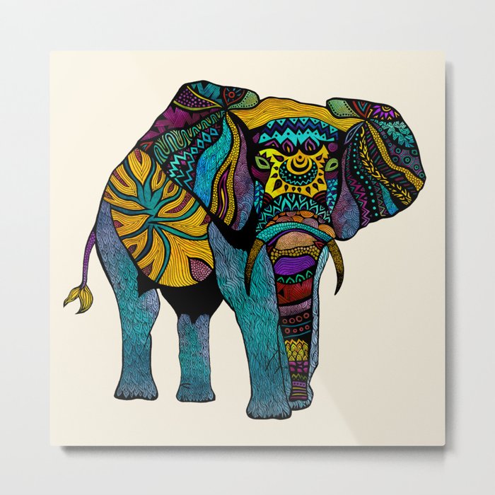 Elephant of Namibia Metal Print
