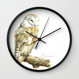 Barn Owl Wall Clock