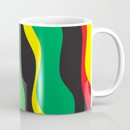 Red Yellow Green Black Rasta Wave Coffee Mug | Bedroom, Reggae, Fashion, Rasta, Africa, Art, Tribal, Color, Crayon, Graphicdesign 