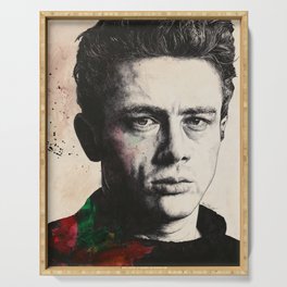 Giant | JamesDean realistic portrait Serving Tray