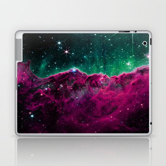 Cosmic Cliffs Carina Nebula Deep Fuchsia Teal Laptop & iPad Skin