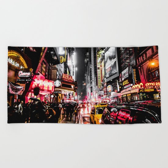 New York City Night II Beach Towel