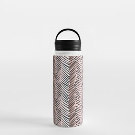 Wild Herringbone - Blush Pink Water Bottle