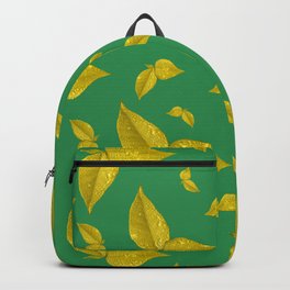 Golden leafs pattern Backpack