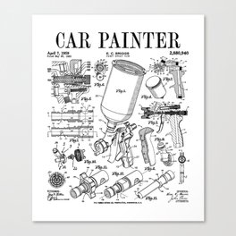 Car Automotive Painter Paint Spray Gun Vintage Patent Print Canvas Print