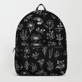 Little Patagonian Wildflowers - Black Backpack
