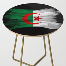 Algeria flag brush stroke, national flag Side Table