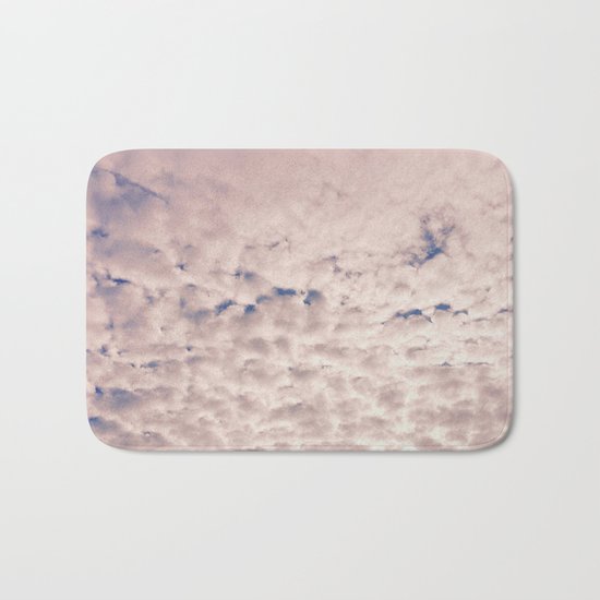 Pink Cotton Candy Clouds Bath Mat