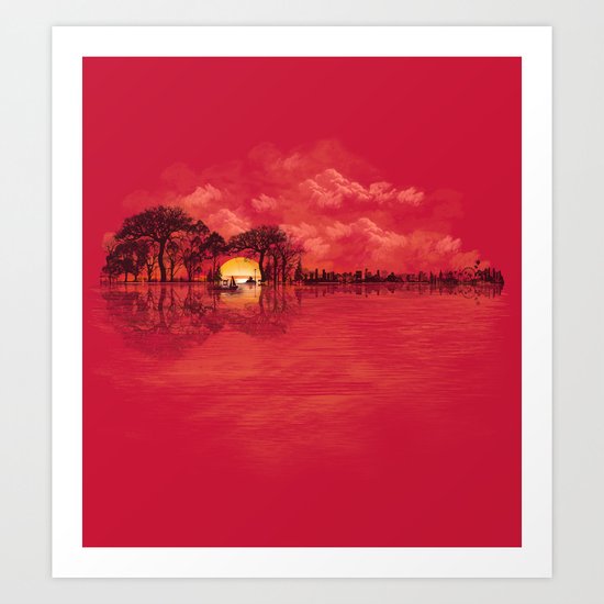 Musical Sunset Art Print