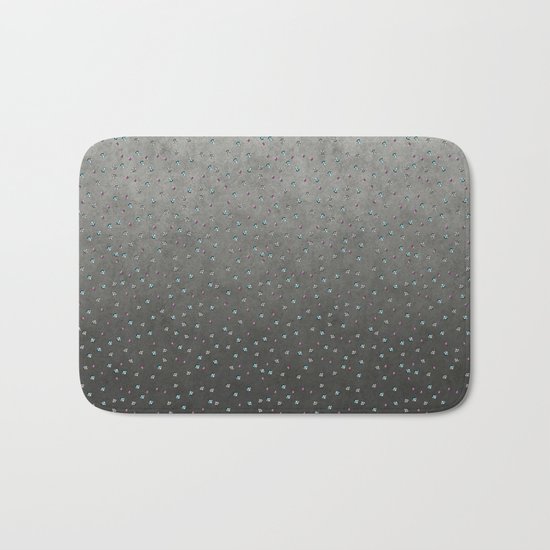 Colorful shimmering faux sequin glamour pattern Bath Mat