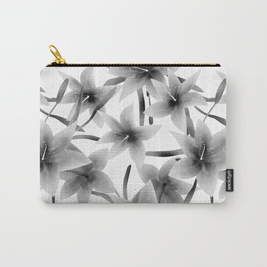 Lily. Black and white pattern . Carry-All Pouch