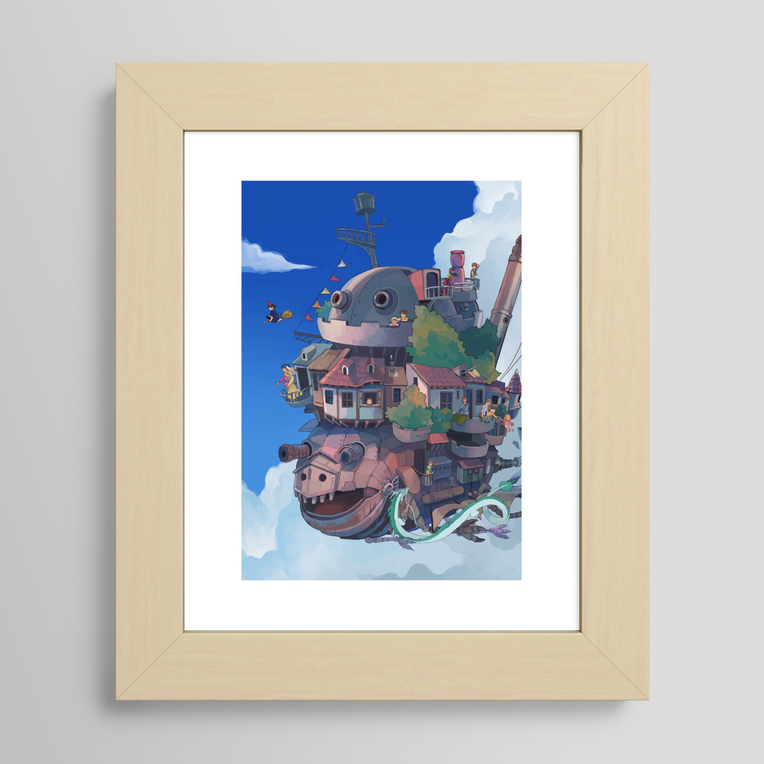 studio ghibli framed art print by kel h society6