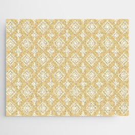 Tan and White Native American Tribal Pattern Jigsaw Puzzle