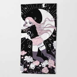 Submerged Black Beach Towel