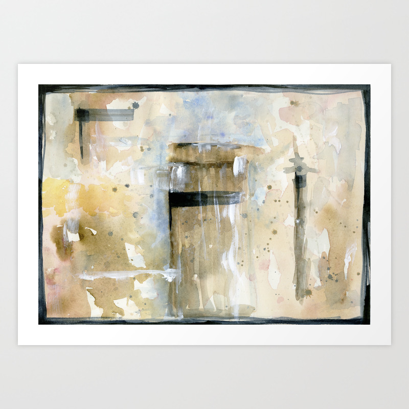 Antigua In Blue Latin America Abstract Watercolor Series Art