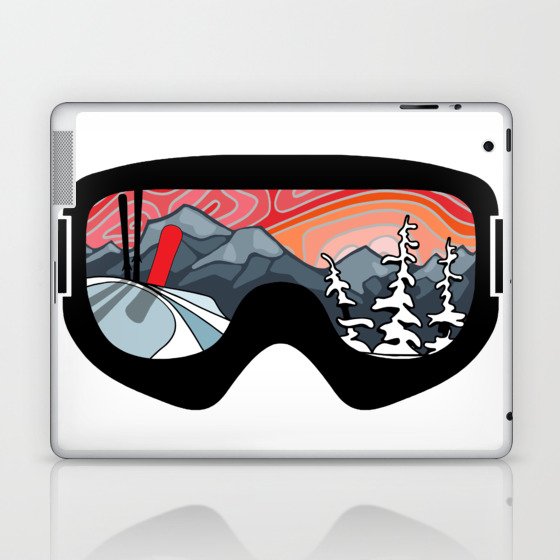 Snow Sport Sunset | Ski and Snowboard Series | DopeyArt Laptop & iPad Skin