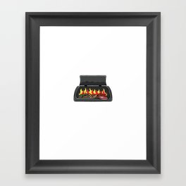 Grandpa Grilling BBQ Grill Smoker Master Framed Art Print