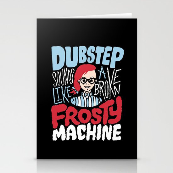 Frosty Dubstep Stationery Cards
