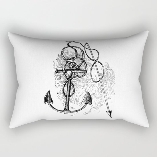 Anchor and harpoon. Rectangular Pillow