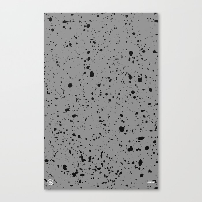 Retro Speckle Print - Grey Canvas Print