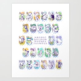 Alphabet Animals P Art Print