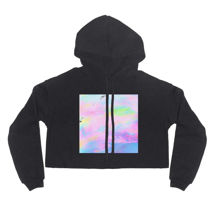 Pink Atmosphere Soft and Bright Oil Pastel Drawing Hoody