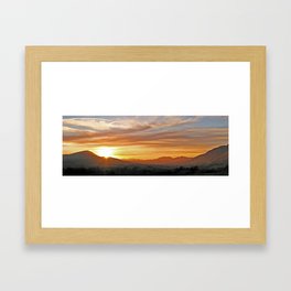 Mountain sunrise Framed Art Print