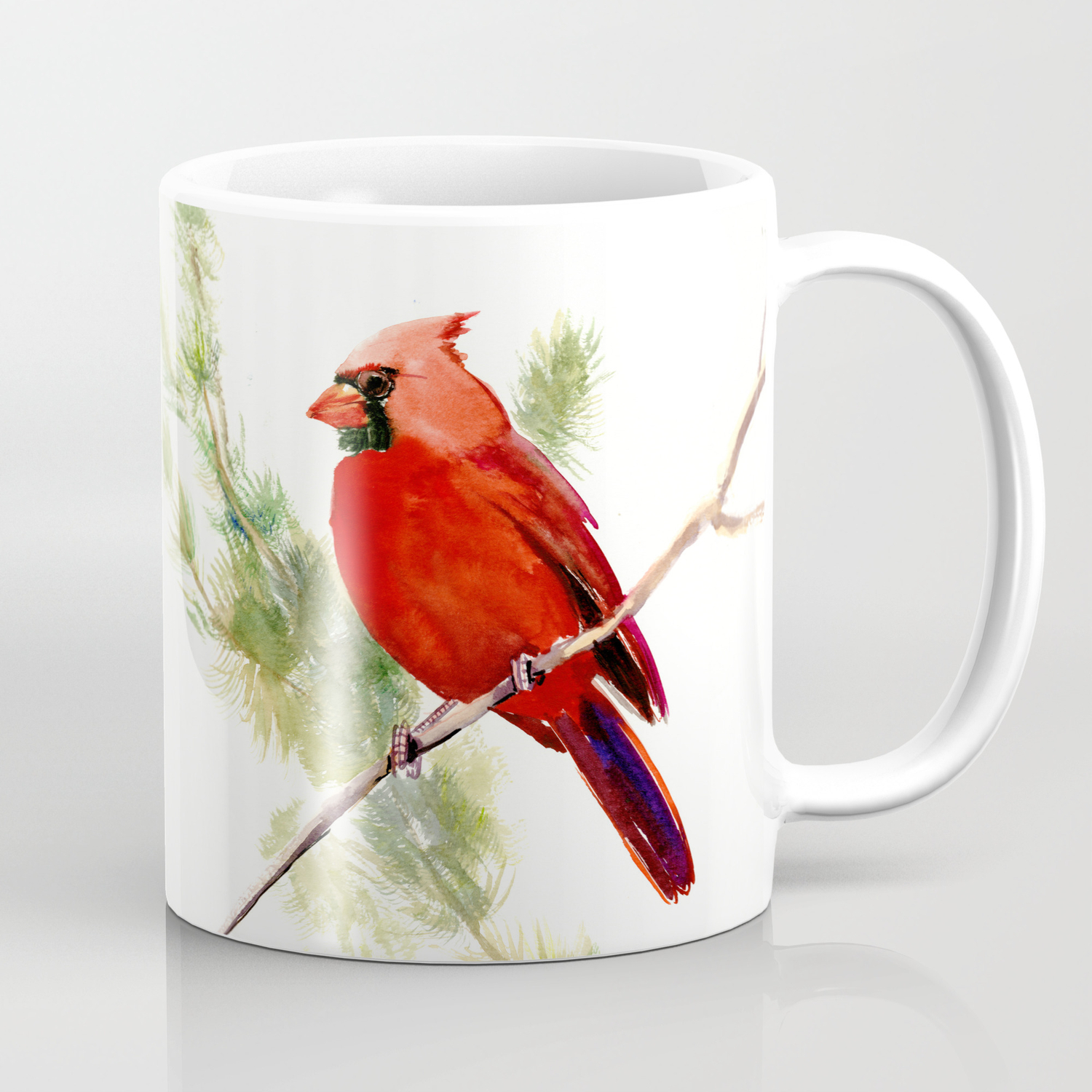 Cardinal Bird Christmas Decor Gift Coffee Mug By Sureart Society6