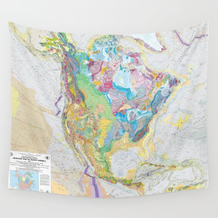 USGS Geological Map of North America Wall Tapestry