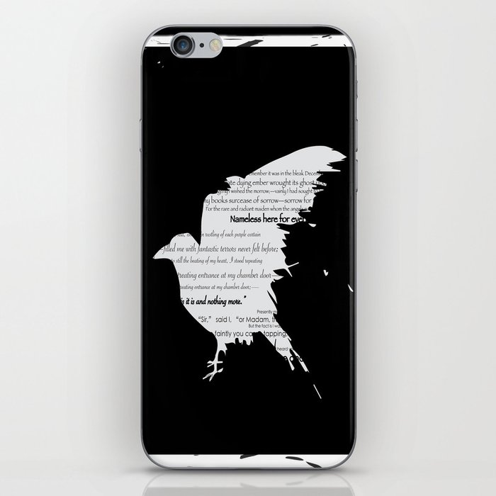 Raven Typography iPhone Skin