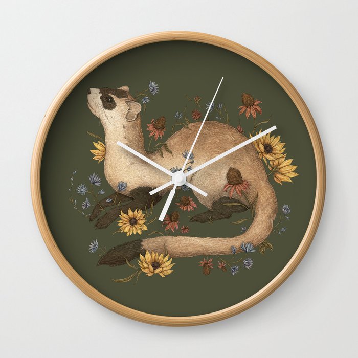 Black-footed Ferret Wall Clock