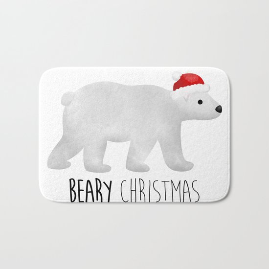 Beary Christmas | Polar Bear Bath Mat
