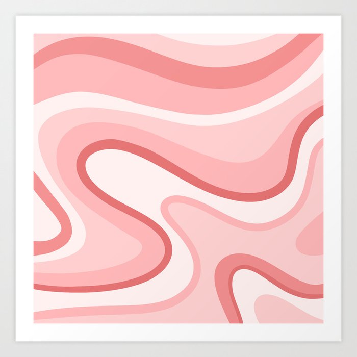 Pink Cotton Candy Swirl Background Art Print