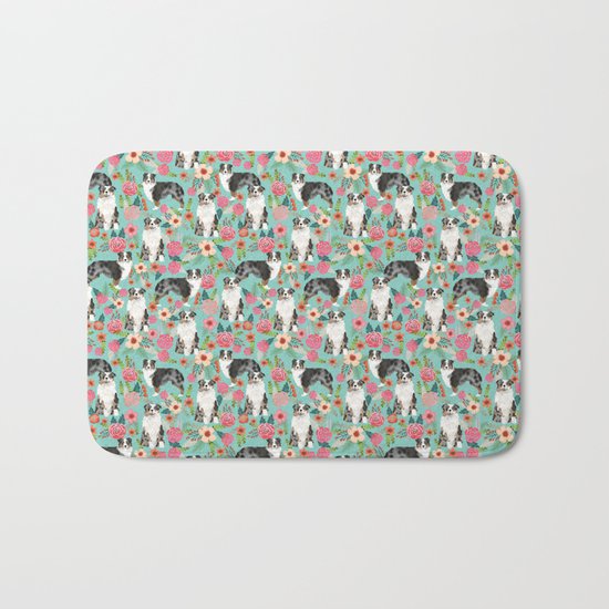Australian Shepherd owners dog breed cute herding dogs aussie dogs animal pet portrait dog art Bath Mat